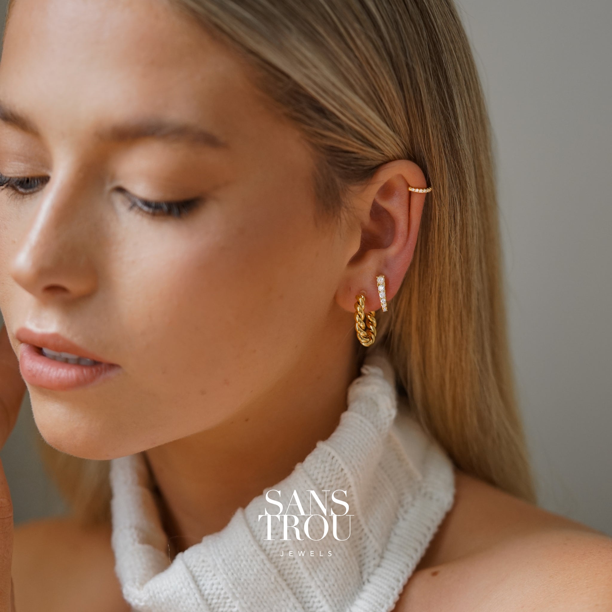 Aline Clip-On Stud Earrings