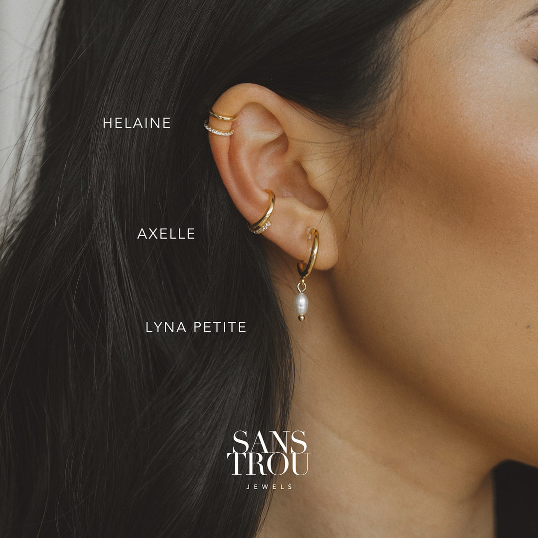 Lyna Petite Pearl Clip-On Hoop Earrings