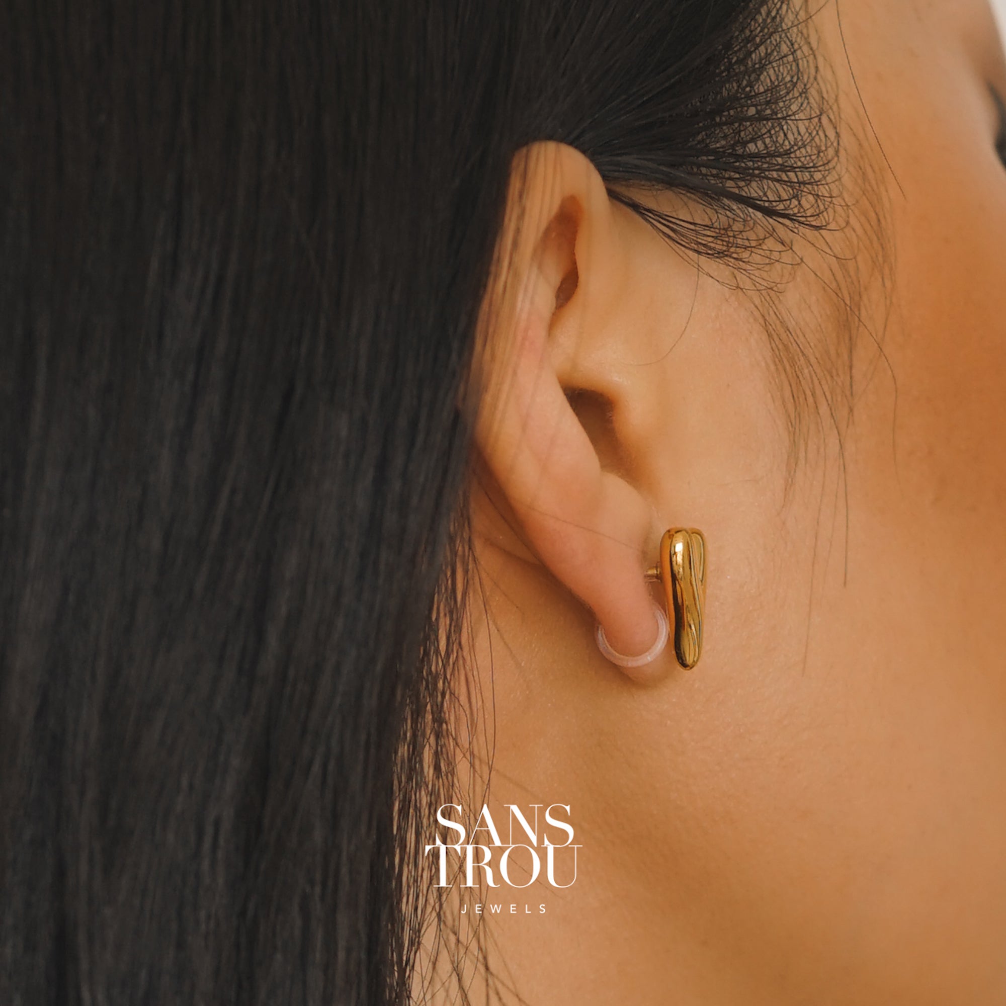 Thick lobe clearance earrings