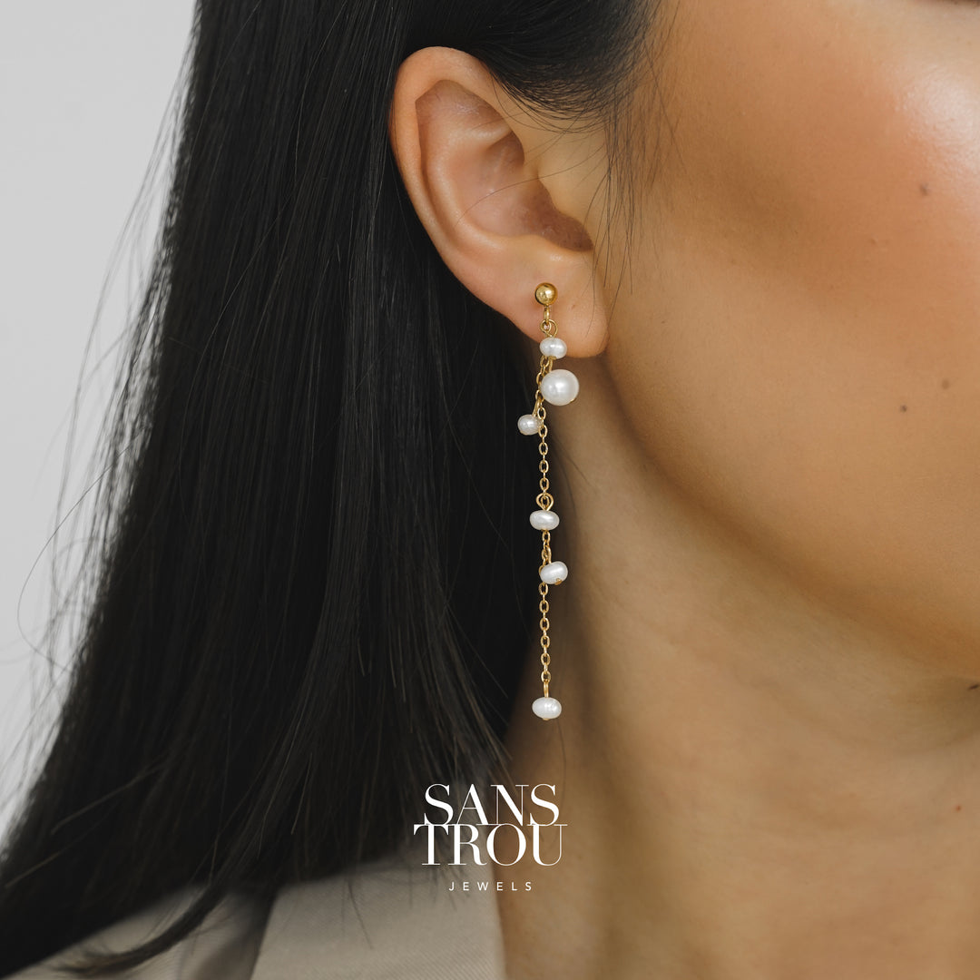 Seraphine Pearl Clip-On Earrings – SANS TROU